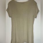 CAbi Tan Front Twisted Blouse Scoop Neck Short Sleeve Size Med Pre- Owned Photo 6