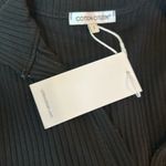 Cotton Citizen Ibiza Long Sleeve Polo Dress in Ribbed Black Size Small Photo 7