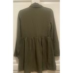 ASOS  Design Women's Midi Empire‎ Waist Dress Size 6 Olive Green Long Sleeve NEW Photo 1