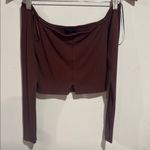 Naked Wardrobe  Chocolate Ribbed Top Photo 8