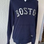 Pink Victorias Secret 5th & Ocean Boston Red Sox Hooded Bling Sequins Sweatshirt Blue Size L Photo 1