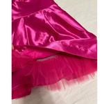 Jessica McClintock  for Gunne Sax Hot Pink Satin Bow Dress sorority formal prom Photo 4