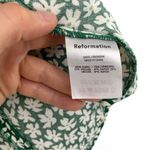 Reformation Flounce Mini Skirt Midori New Green White Floral 2 Photo 6