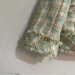 Ann Taylor Green Pastel Tweed Fringe Blazer Size 8 Office Work Career Photo 1