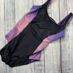 Lands End Women's Scoop Neck Tugless Sporty One Piece Swimsuit 6 Black Photo 1