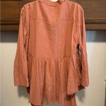 Davi & Dani  Terracotta Button-Up Blouse Photo 1