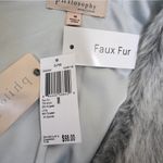 Philosophy Womens M Gray Faux Fur Vest NEW Photo 7