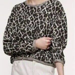 ZARA Small Leopard Crew Neck Pullover Sweater Photo 0