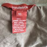 Sundance Fringe Leather Long Sleeve Brown Jacket Size 10 Photo 4