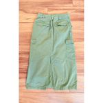 Madewell Olive Green Midi Cargo Skirt Utility Style Pockets Casual Everyday 25 Photo 1