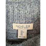 Rachel Zoe blue mock turtleneck soft fuzzy knit sweater sz L coastal granny cozy Photo 3