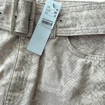 Topshop Women's Size 4 Beige Animal Print Belted Mini Skirt Photo 5