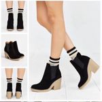 Urban Outfitters  Black Suede Posey Gumsole Boots D21 Photo 1