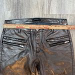 ZARA  Women Metallic‎ Bronze Skinny Pants Zipper Detail Biker Moto Style Photo 4