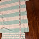 Garnet Hill  Top Women’s Aqua Blue Stripe Layered Scoop Neck Beachy Boho size xs Photo 13