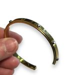 Michael Kors Womens Cuff Bangle Bracelet Heritage Astor Studded Open Gold Steel Photo 5