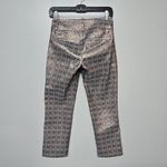 Alice + Olivia Size 0 Brown & Blue Print Poly Blend Metallic Abstract Pants Photo 2