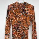 ALC Frank ALC Ansel Midi Bodycon Ruched Dress in Clay Combo Size Medium Photo 4