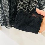 Fleur Du Mal black lace high neck blouse pleated front and cuffed sleeve Photo 9