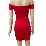 EXPRESS Pink Bodycon Off the Shoulder Dress Photo 1