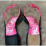 Betsey Johnson  floral embroidered black flats size 7 Photo 2