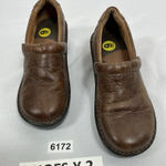 Womans BOC Slipon Wedge Shoes 9 Brown Distressed Leather Photo 0