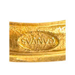 Canvas Hinged Bangle Bracelet Tennessee Volunteers Orange Enamel Gold Tone Sz 7 Photo 4