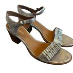 Trask Silver Metallic Sandals Heels Bead Detail Ankle Strap Size 9.5 NWOB NEW Photo 5