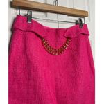 Milly NEW Vintage An Original  NY Pink Wool Silk Skirt Womens Size 2 Gold Chain Photo 2