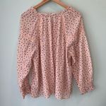 True Craft Ditsy Floral Linen-like Semi Sheer Peach Top 2X Photo 4