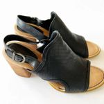 Born Stella‎ Black Perforated Leather Heeled Comfort Sandal Women’s Size 10 Photo 8