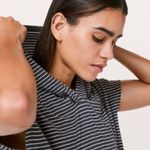 Lululemon Knot Gonna Fly Hoodie Striped Gray Tie Front Short Sleeve shirt 8 Photo 5