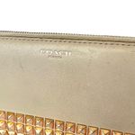 Coach Legacy Studded Accordion Parchment Leather Zip Wallet #F50467 Photo 6