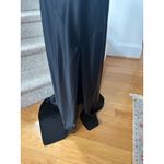 Nicholas Black Satin Gold Chain Link Halter Maxi Slip Dress Size 12 Photo 3