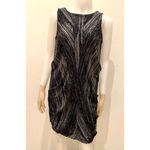 Vivienne Tam Womens Side Gathered Drape Dress Sleeveless Black White Size Large Photo 5