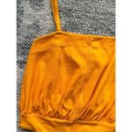 Free People  Marissa Ribbed Bodysuit Tangerine Orange Photo 4