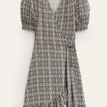 NEW Boden Ruffle Wrap Jersey Mini Dress Black, Opulent Pome Black Size 8 Photo 11