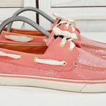 Sperry ‎ Top Sider Sequin Deck Shoes Coral Orange Womens 9 Photo 0