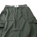 House of Harlow 1960 Dark Olive Green Satin Cargo Maxi Skirt NEW Size SMALL Photo 8