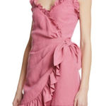 Rebecca Taylor  Linen Blend Ruffle Dress in Rose NWT 6 Photo 0