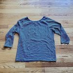 Pact  Women Size Medium Dark Gray Stripe‎ 100% Organic Cotton Top Casual Preppy Photo 8