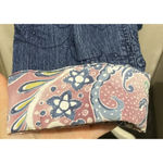 Alfred Dunner Womens Denim Jacket Floral‎ Foilage Blue Embroidered Top Stitch 10 Photo 6