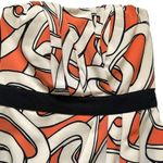 The Limited  Dress Orange Cream Chainlink Strapless Faux Wrap Drape Front Size 0 Photo 8