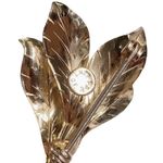 GF 12K  PPC Four Leaves with Pearl Pin Brooch Photo 2