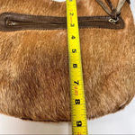 Maurizio Taiuti Italy Pony Calf Fur Brown Leather Crossbody Purse / Bag Photo 9