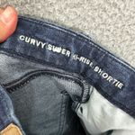 American Eagle shorts women 00 blue dark wash curvy super high rise shortie boho Photo 3