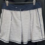 Kyodan  Pleaded White and Navy Blue Tennis Skirt Photo 2