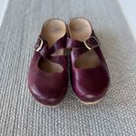 Dansko  Britney Wine Oxblood Leather Maryjane Low Heel Clogs Mules Sz 37 or 6.5-7 Photo 3