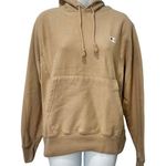 Champion Vintage Reverse Weave Tan Beige Khaki Hoodie Sweatshirt size S Photo 0