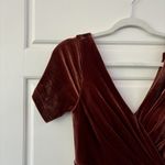 Revelry Giselle Velvet Dress Terracotta Brown Size 2 Photo 11